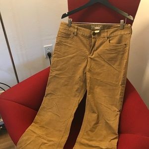 Jcrew tan boot cut pants
